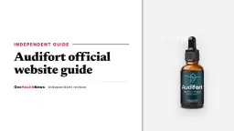 Audifort official website guide: a single Audifort dropper bottle with a dark teal label on a light grey panel