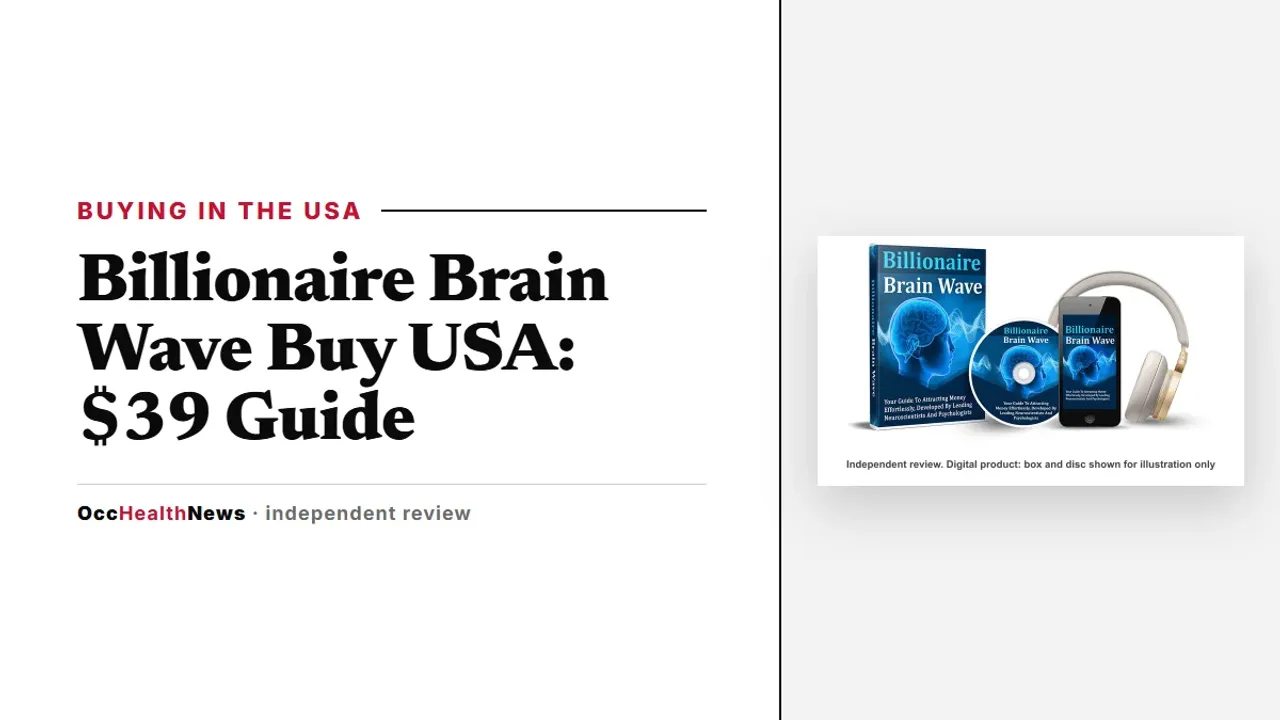 Billionaire Brain Wave buy USA: seller's mockup of the audio with a phone and headphones