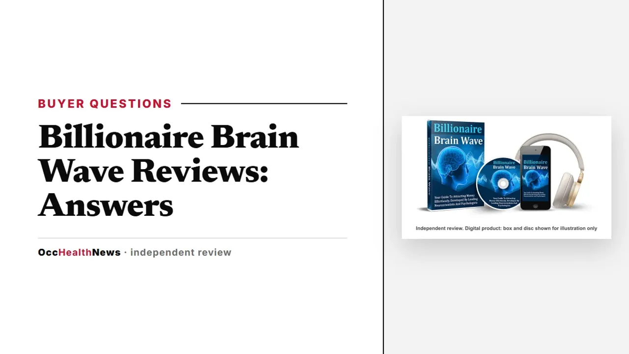Billionaire Brain Wave reviews: seller's mockup of the audio with a phone and headphones