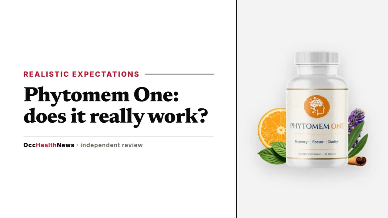 Does Phytomem One really work: a Phytomem One bottle with the Memory, Focus, Clarity label on a grey panel