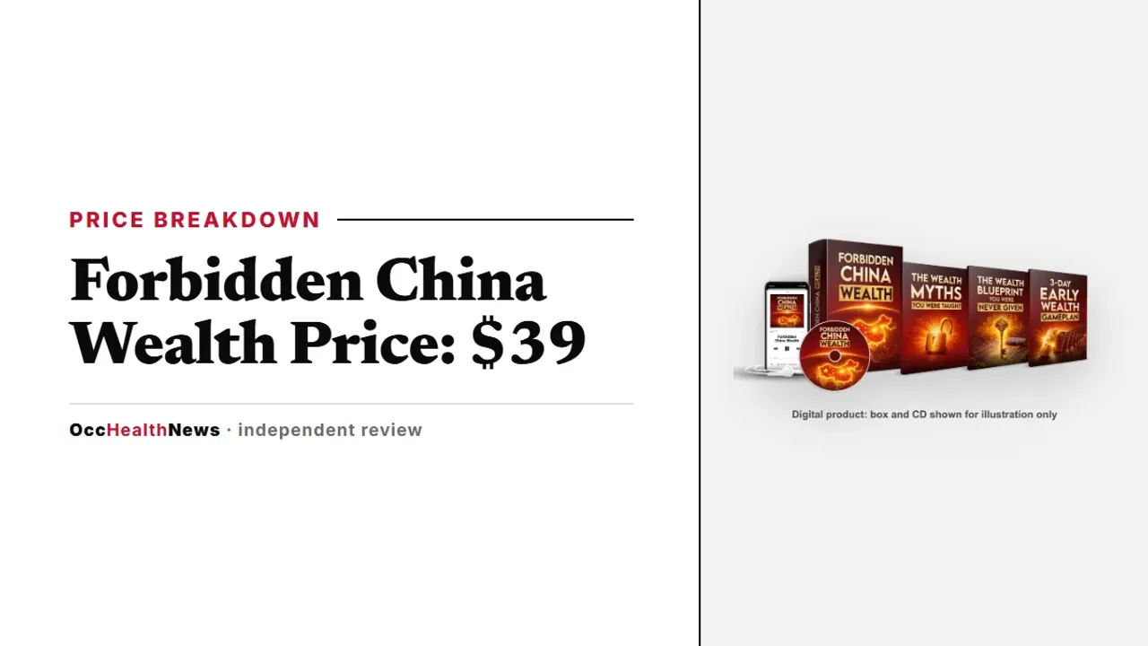 Forbidden China Wealth price: seller's mockup with its three bonus guides, a digital product