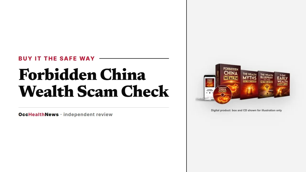 Forbidden China Wealth scam: seller's mockup with its three bonus guides, a digital product