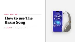 How to use The Brain Song: The Brain Song audio on a phone with headphones in the seller's mockup