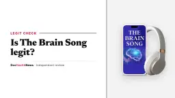 Is The Brain Song legit: The Brain Song audio shown on a phone with headphones in the seller's mockup