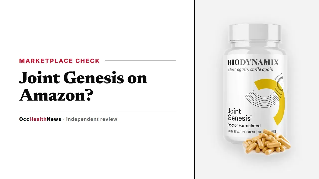 Joint Genesis Amazon question: a Joint Genesis bottle by BioDynamix with capsules on a light grey panel
