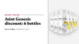 Joint Genesis discount: a six-bottle Joint Genesis package by BioDynamix on a light grey panel