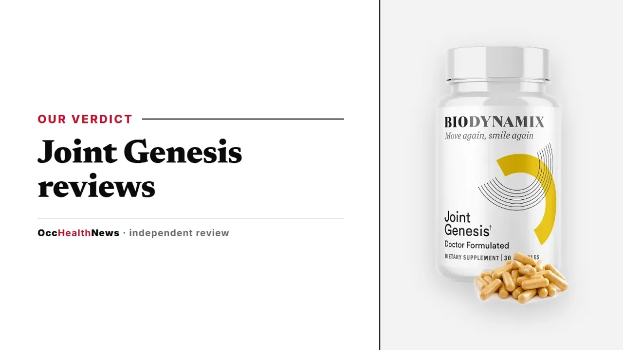 Joint Genesis reviews: a Joint Genesis bottle by BioDynamix with capsules on a light grey panel