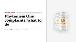 Phytomem One complaints help guide: a two-bottle Phytomem One Starter package on a plain grey background