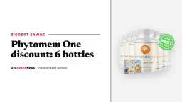 Phytomem One discount guide: a six-bottle Phytomem One Ultimate package with its bonus e-books on a grey background
