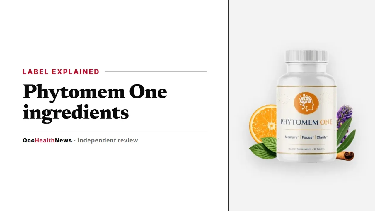 Phytomem One ingredients guide: a Phytomem One bottle showing the Memory, Focus, Clarity label beside its 30 tablets