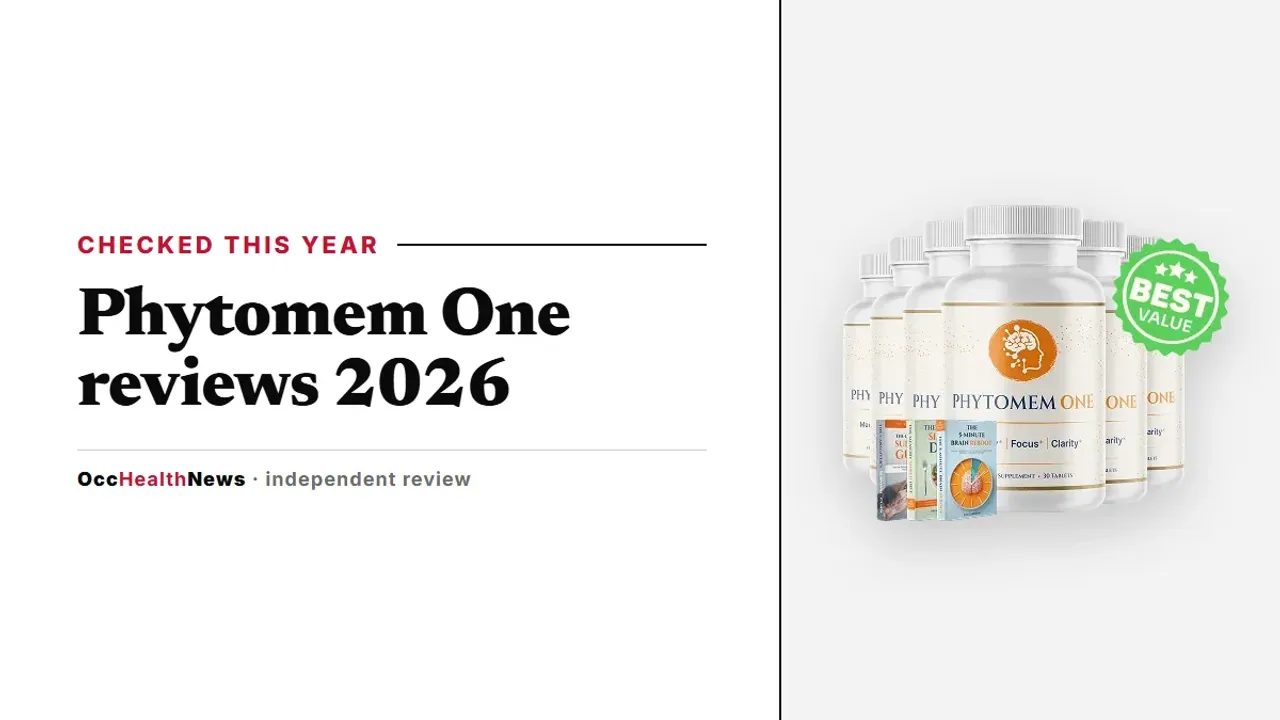 Phytomem One reviews 2026: a six-bottle Phytomem One bundle with the three bonus e-books beside it on a grey background