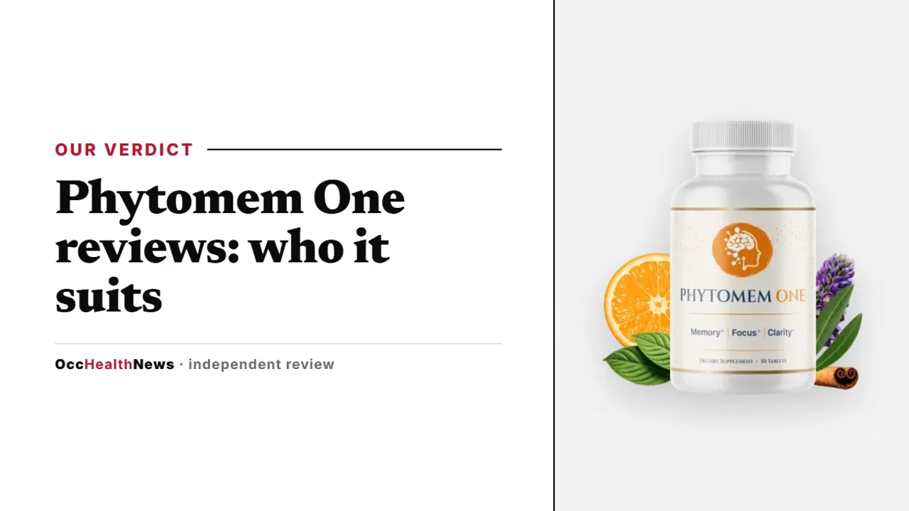 Phytomem One reviews: a single Phytomem One bottle labeled Memory, Focus, Clarity with 30 tablets on a light panel