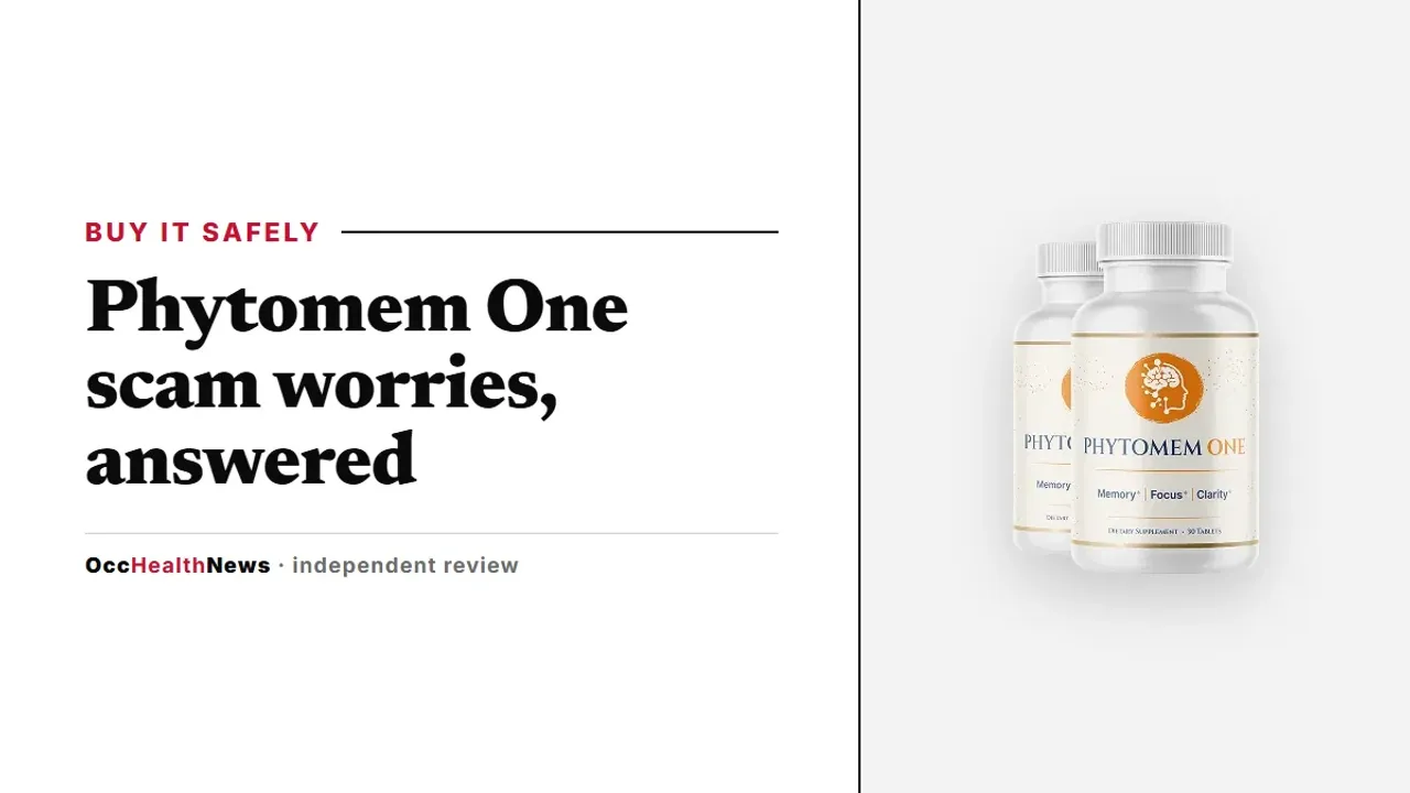 Phytomem One scam worries answered: a two-bottle Phytomem One package with the genuine label on a plain grey background