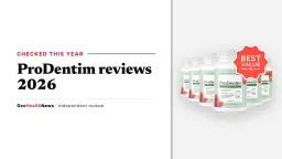 ProDentim reviews 2026: a six-bottle ProDentim pack with strawberry and mint artwork on a grey studio background