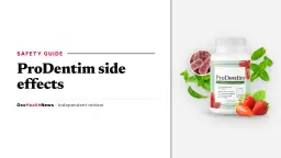 ProDentim side effects guide: a ProDentim bottle with the Advanced Oral Probiotics label on a calm grey panel
