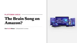 The Brain Song Amazon question: The Brain Song audio on a phone with headphones in the seller's mockup