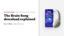 The Brain Song download guide: The Brain Song audio on a phone with headphones in the seller's mockup