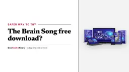 The Brain Song free download guide: The Brain Song audio on a phone with headphones in the seller's mockup