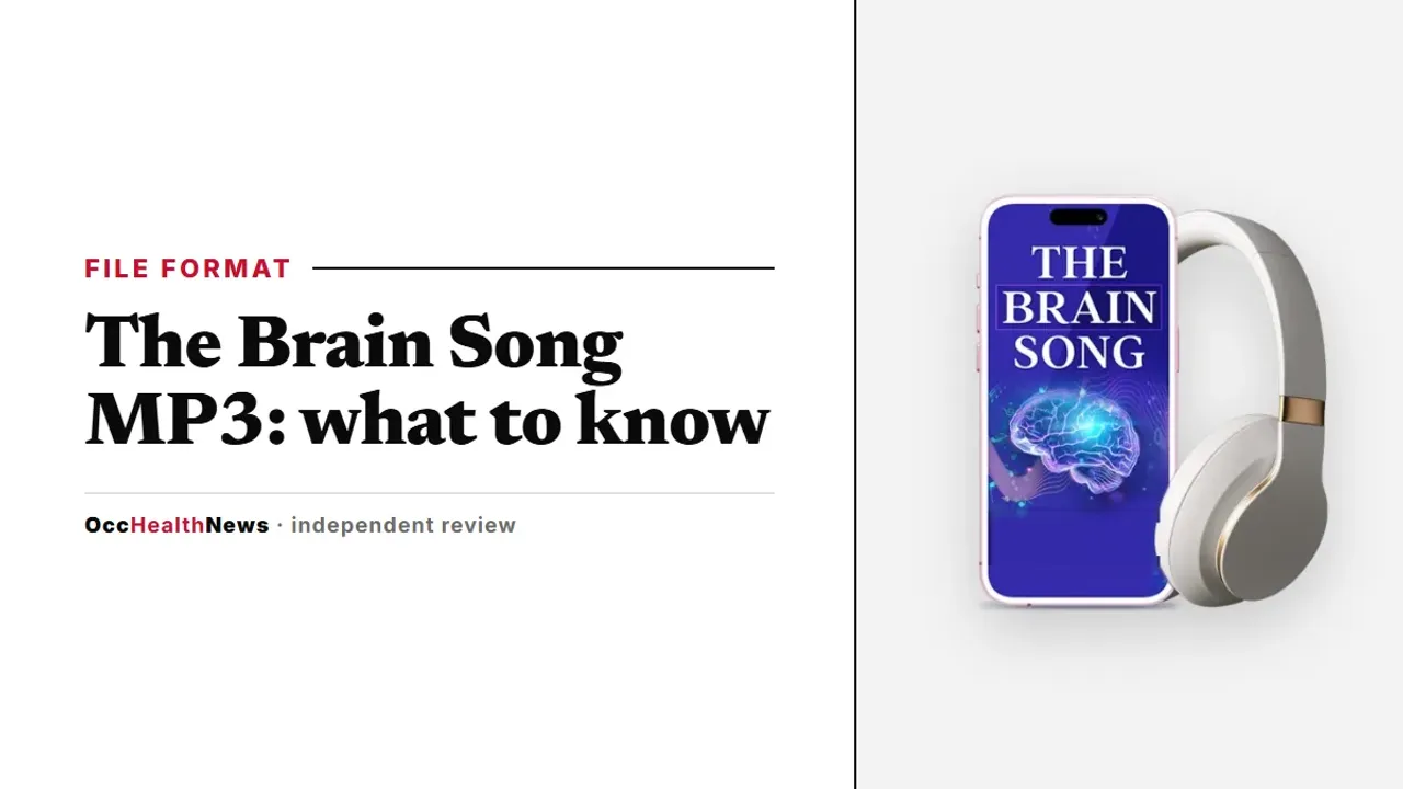 The Brain Song MP3 question: The Brain Song audio on a phone with headphones in the seller's mockup