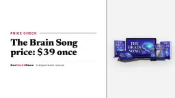The Brain Song price guide: The Brain Song audio on a phone with headphones in the seller's mockup