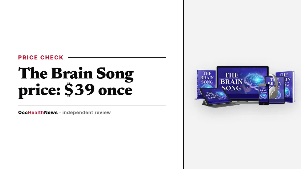 The Brain Song price guide: The Brain Song audio on a phone with headphones in the seller's mockup