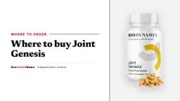Where to buy Joint Genesis: a Joint Genesis bottle by BioDynamix with capsules on a light grey panel