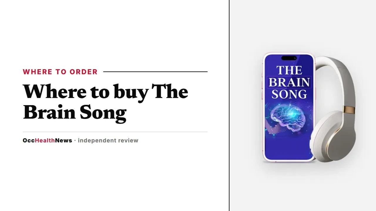 Where to buy The Brain Song: The Brain Song audio on a phone with headphones in the seller's mockup