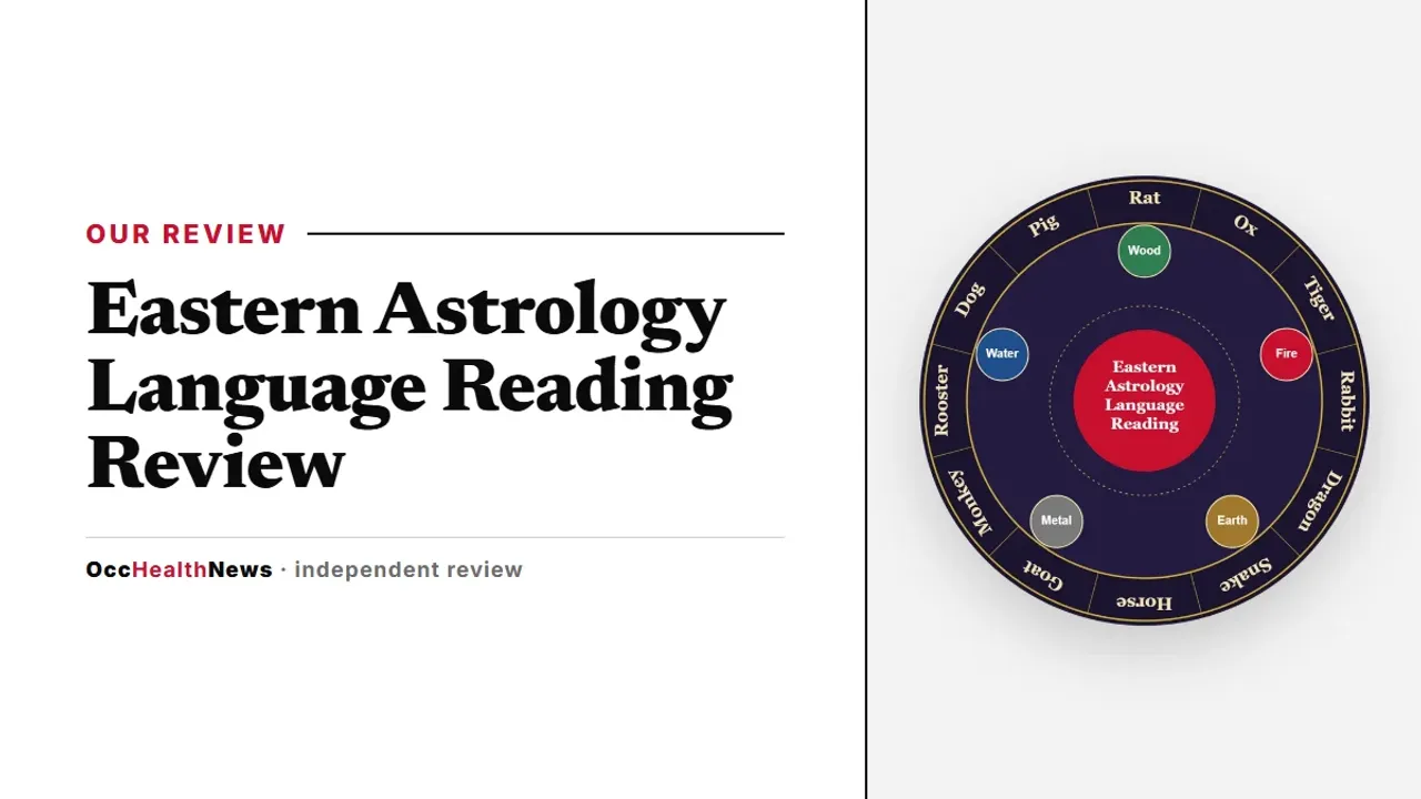 Eastern Astrology Language Reading review: our illustrated Eastern zodiac wheel with the 12 animals and five elements