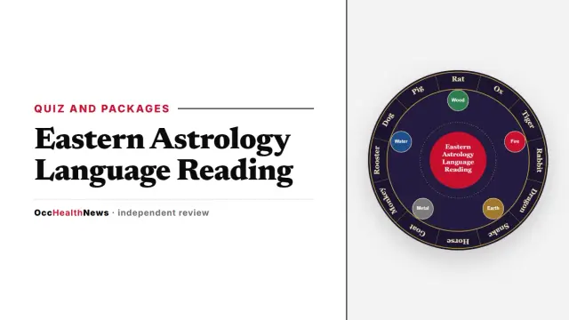 Eastern Astrology Language Reading: our illustrated Eastern zodiac wheel with the 12 animals and five elements