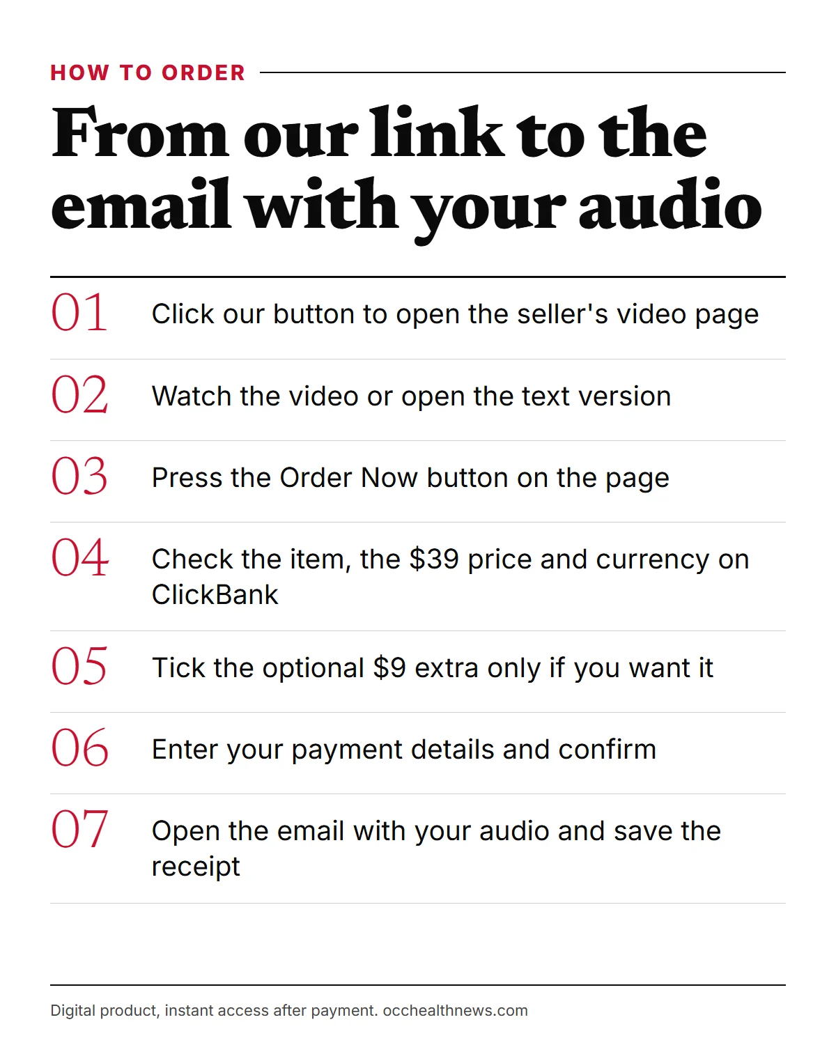 Buy Forbidden China Wealth in seven steps, from our link to the email with your audio
