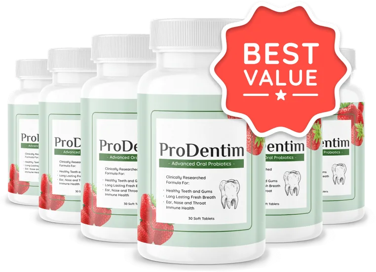 ProDentim 6-bottle package, as pictured by the seller