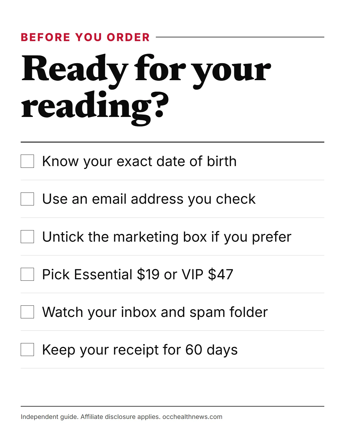 Eastern Astrology Language Reading checklist: what to have ready and what to expect after ordering